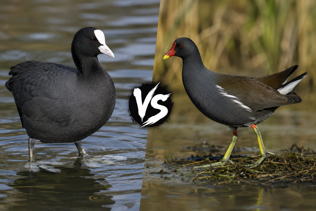 Foulque macroule ou Gallinule poule-d’eau : comment les différencier ?