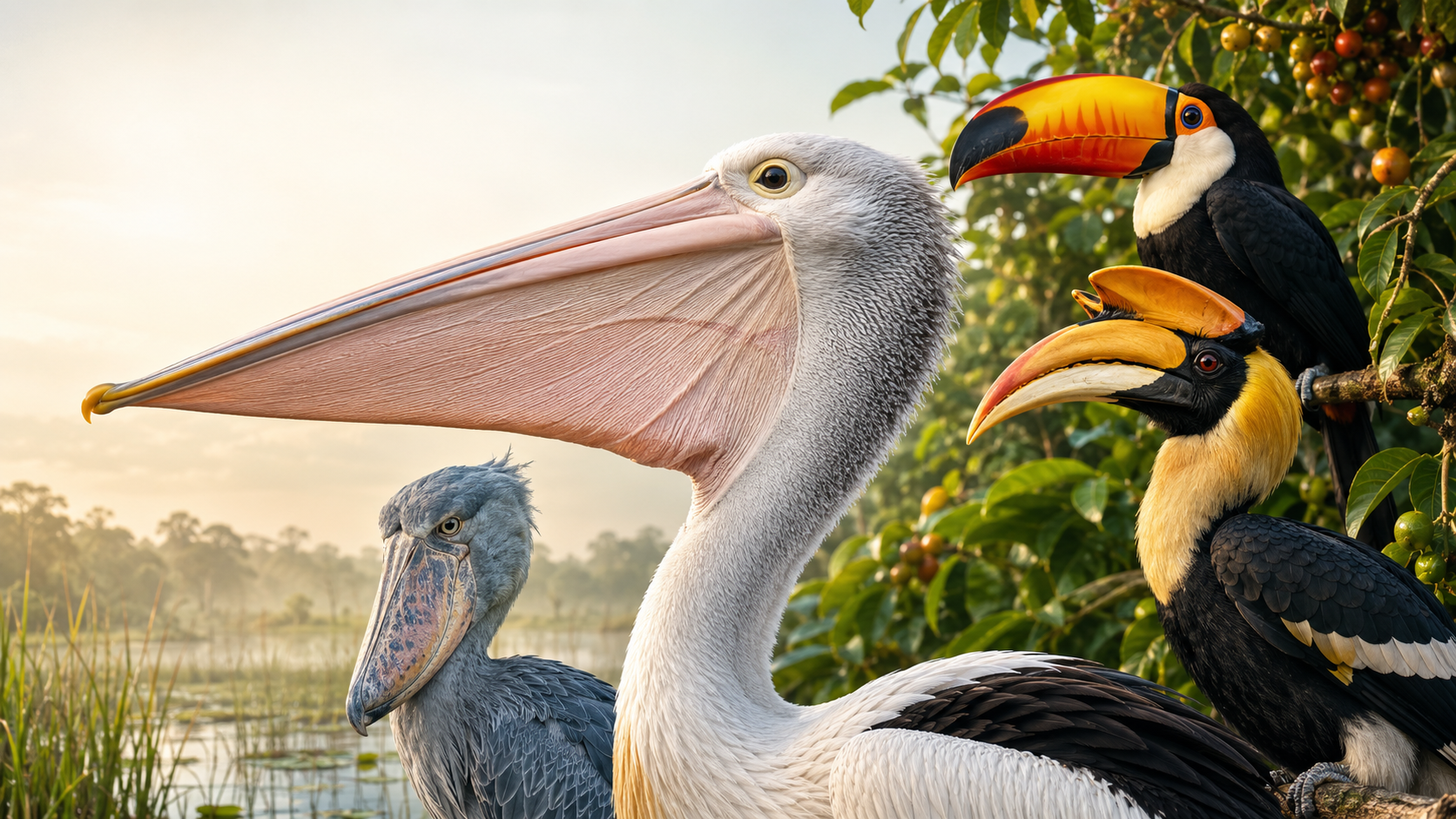 10 oiseaux aux plus grands becs : espèces étonnantes et adaptations
