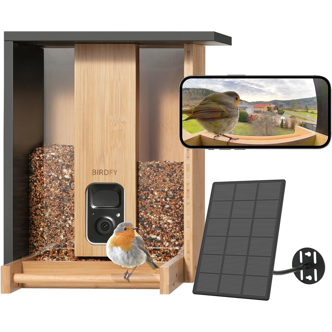 Birdfy Feeder Bamboo - Mangeoire intelligente en matériau éco-responsable