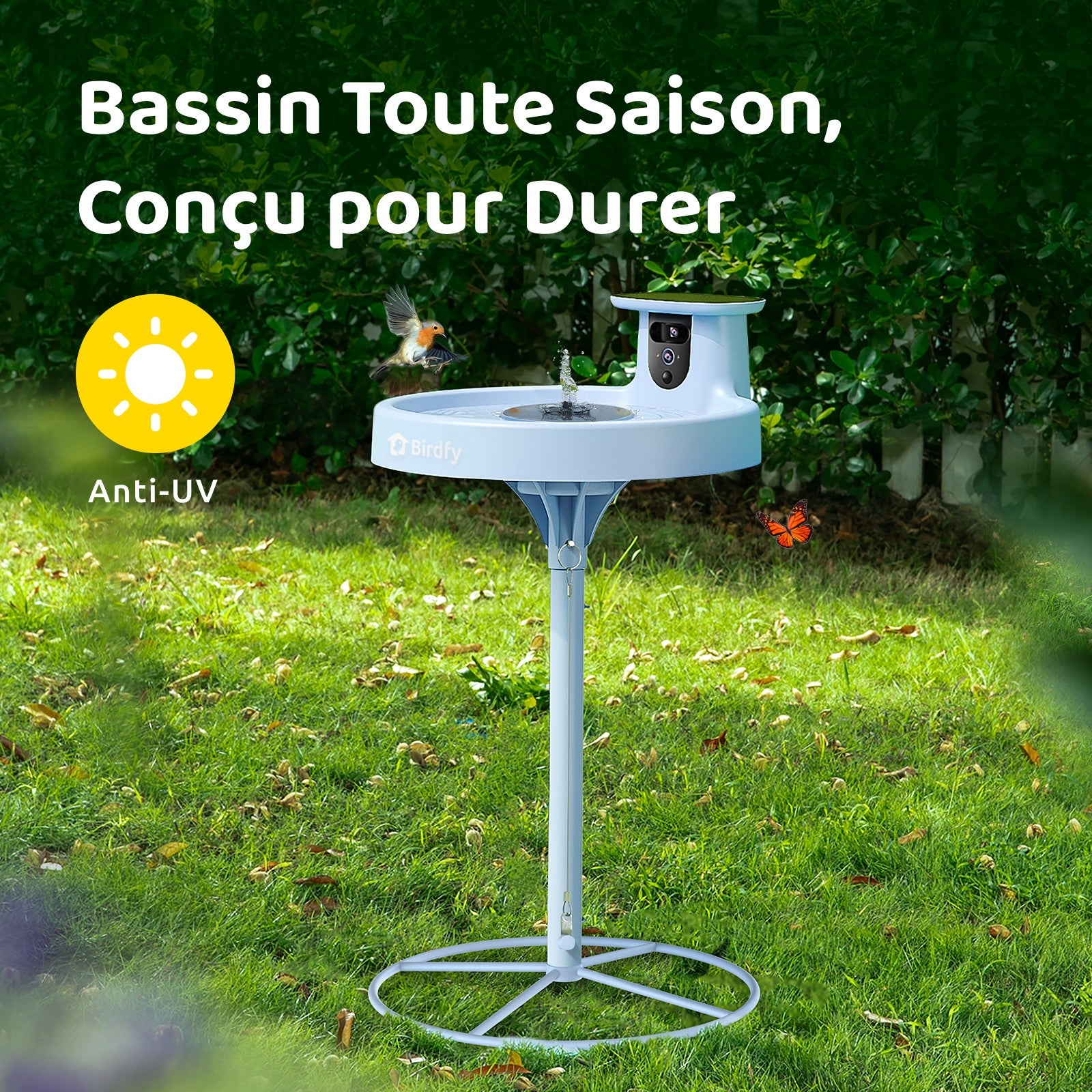Birdfy Bath Pro - Fontaine à oiseaux intelligente avec caméra