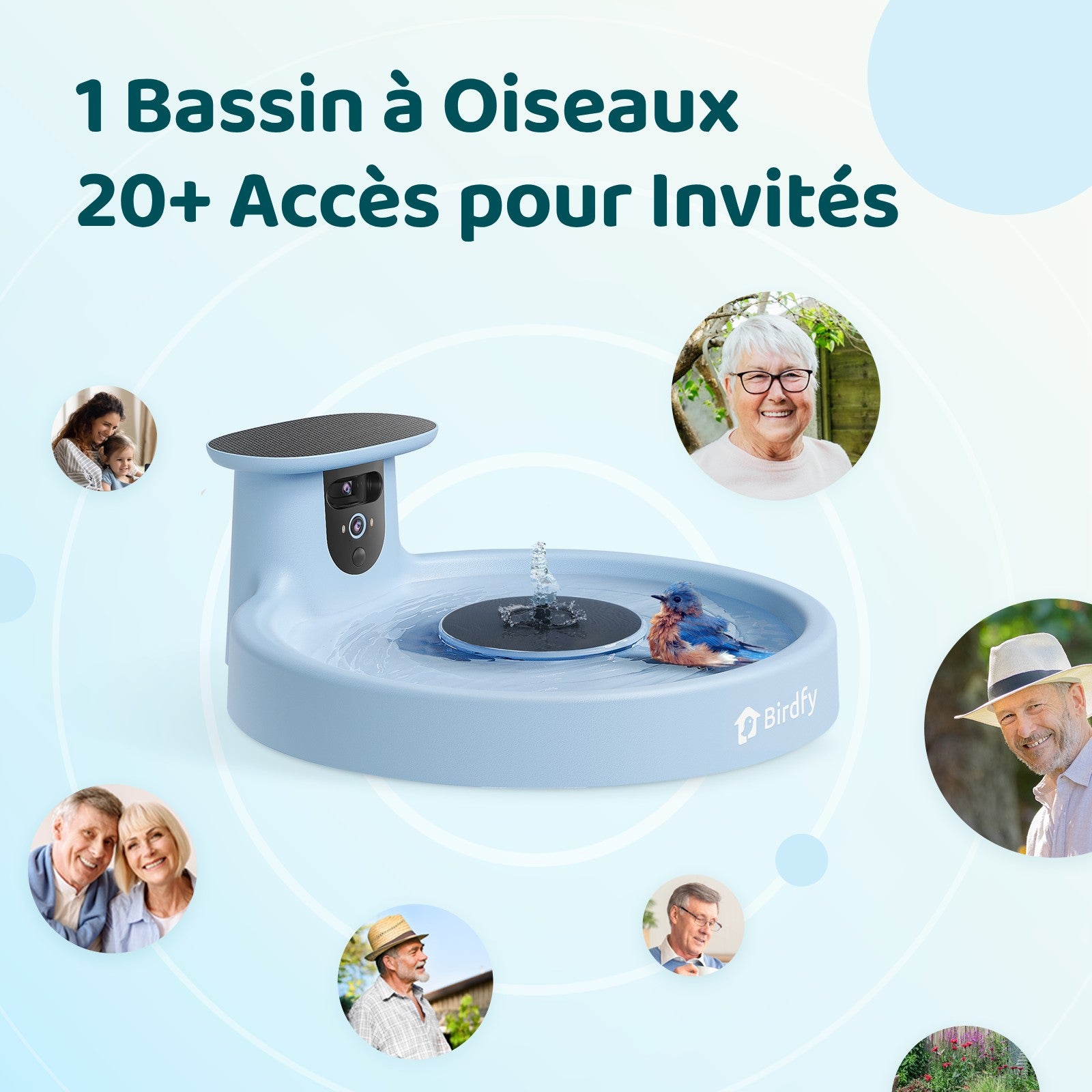 Birdfy Bath Pro - Fontaine à oiseaux intelligente avec caméra