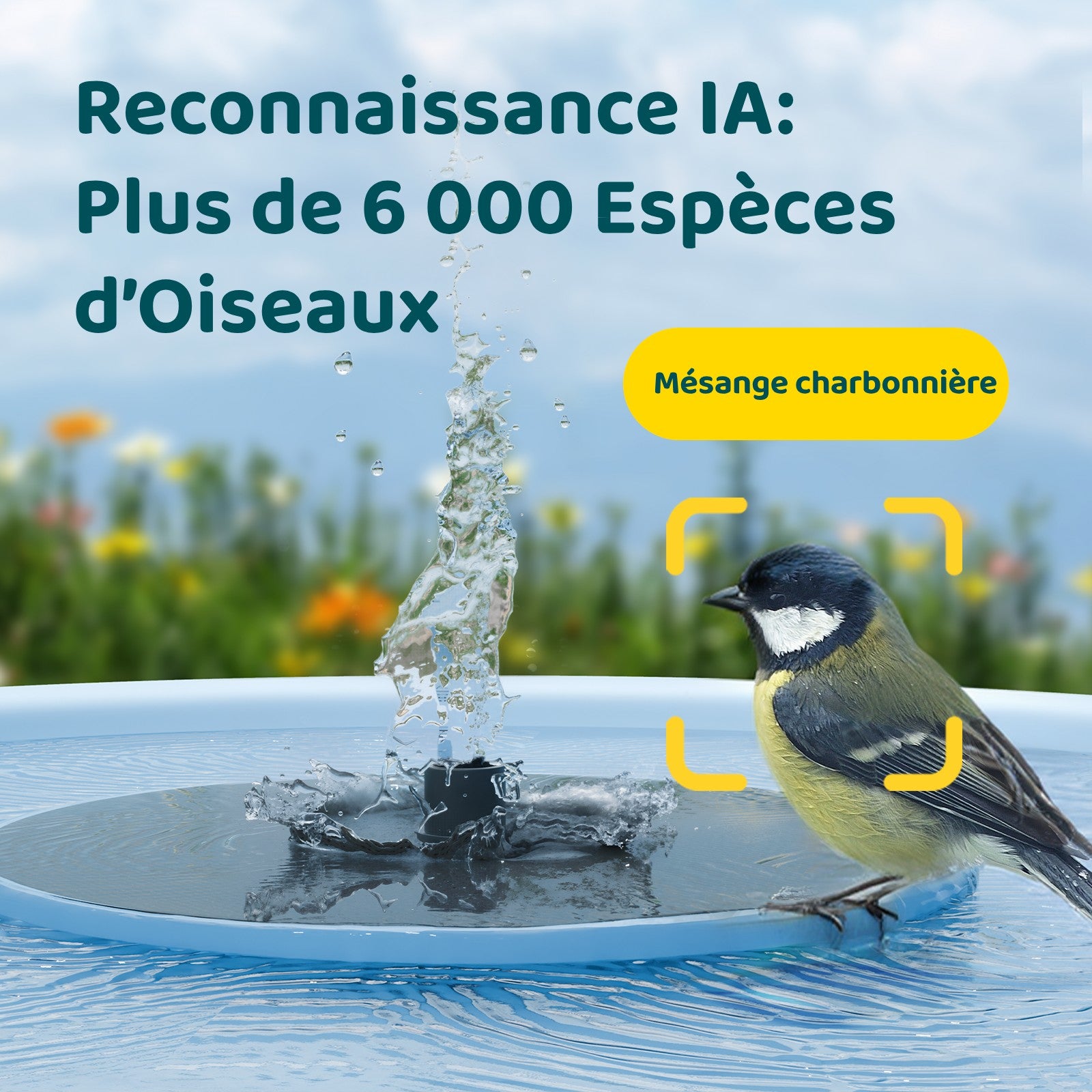 Birdfy Bath Pro - Fontaine à oiseaux intelligente avec caméra