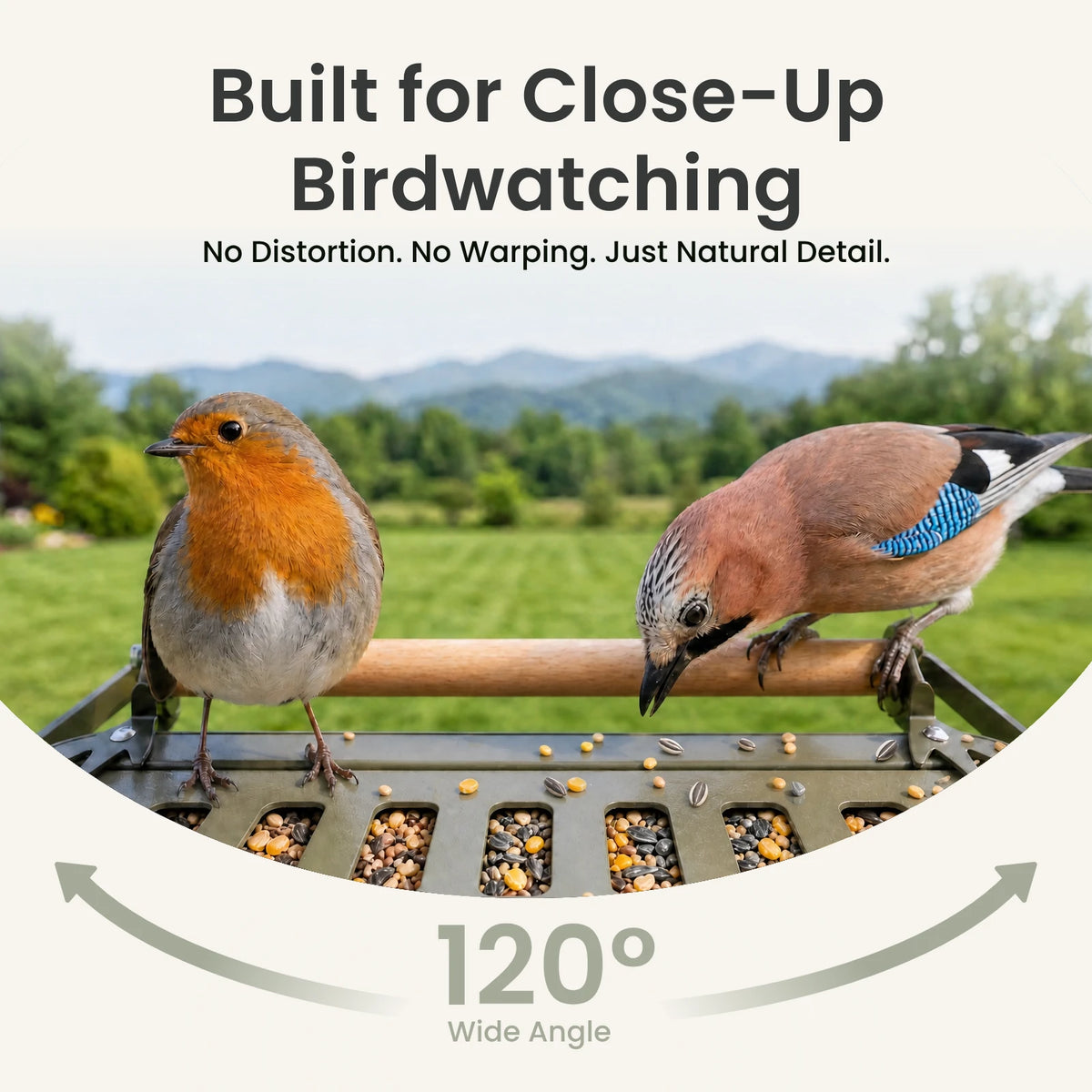 Birdfy Feeder Metal 2 - Mangeoire Métallique Anti‑Rongement 4K Pour Oiseaux