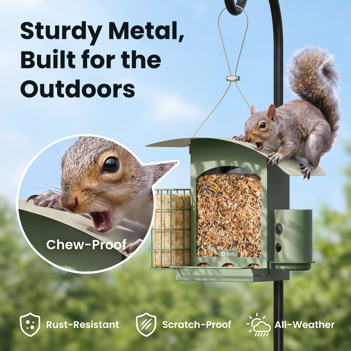 Birdfy Feeder Metal A - Mangeoire à Oiseaux avec Caméra
