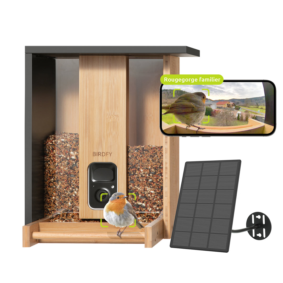 Birdfy Feeder Bamboo - Mangeoire intelligente en matériau éco-responsable