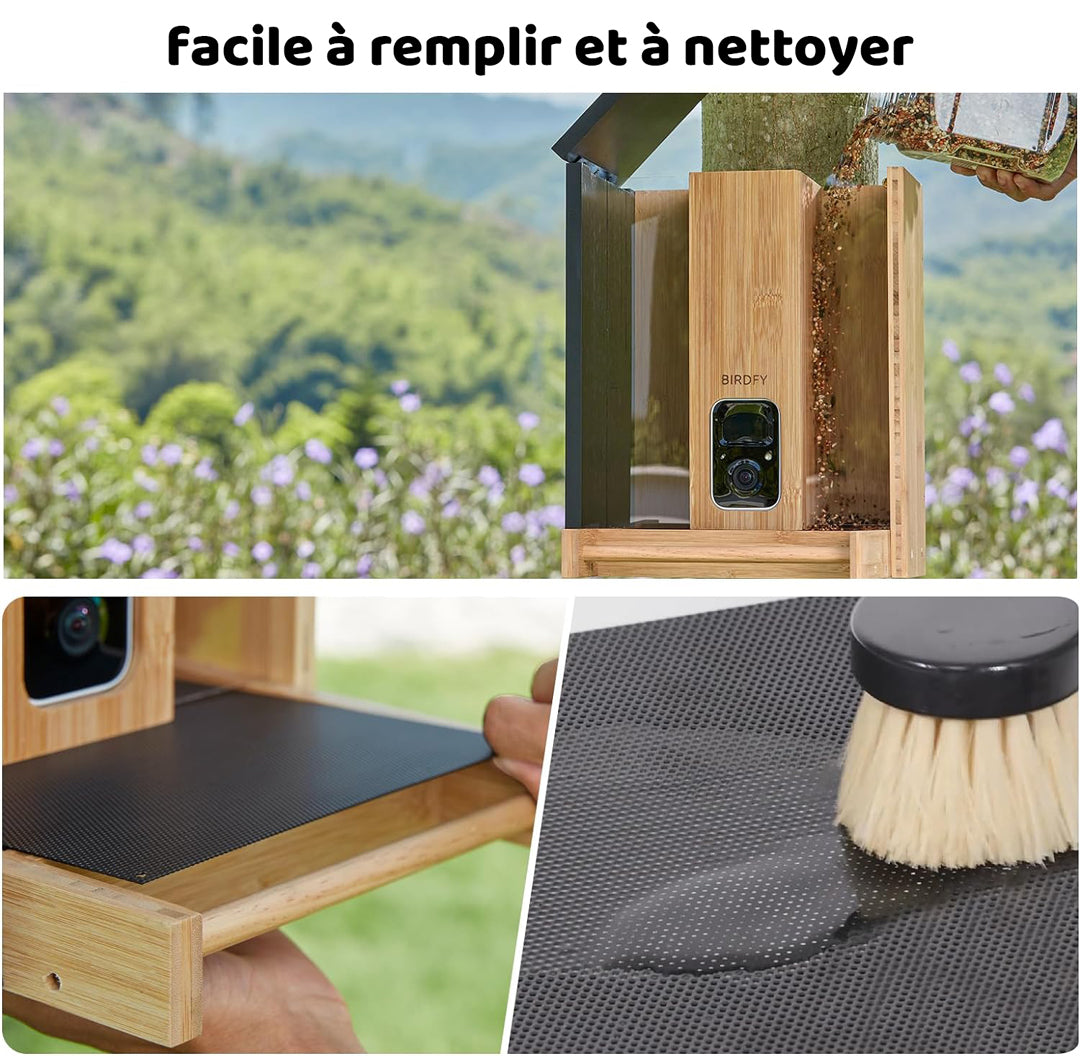 Birdfy Feeder Bamboo - Mangeoire intelligente en matériau éco-responsable